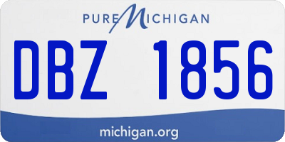 MI license plate DBZ1856