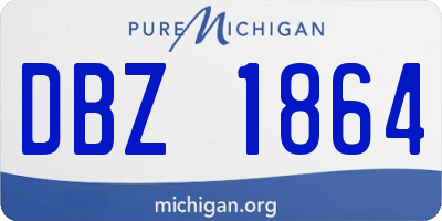 MI license plate DBZ1864