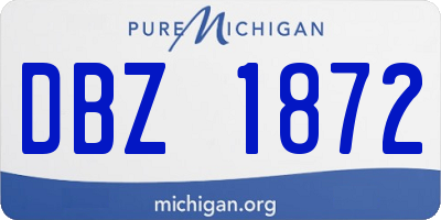 MI license plate DBZ1872