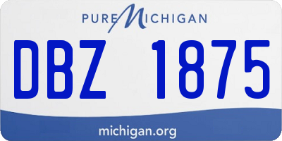 MI license plate DBZ1875