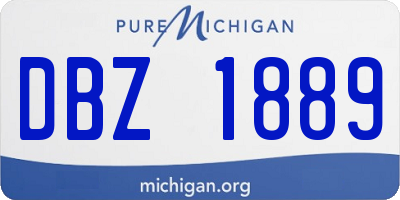 MI license plate DBZ1889