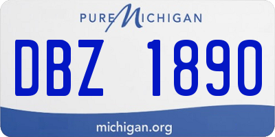 MI license plate DBZ1890