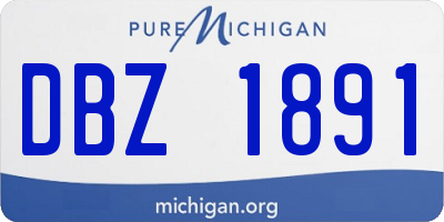MI license plate DBZ1891