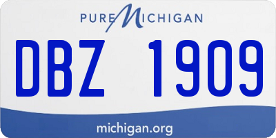 MI license plate DBZ1909