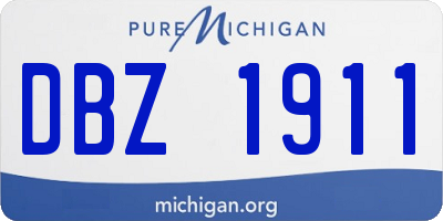 MI license plate DBZ1911