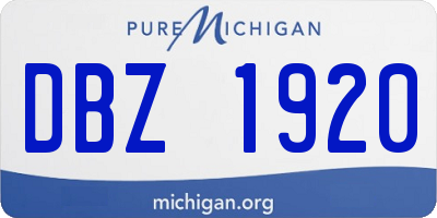 MI license plate DBZ1920