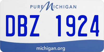 MI license plate DBZ1924