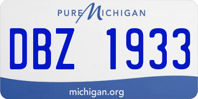 MI license plate DBZ1933