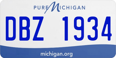 MI license plate DBZ1934