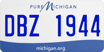 MI license plate DBZ1944