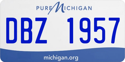 MI license plate DBZ1957