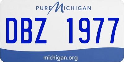 MI license plate DBZ1977