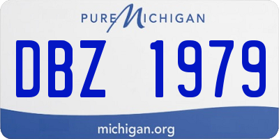 MI license plate DBZ1979