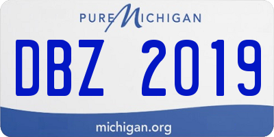 MI license plate DBZ2019