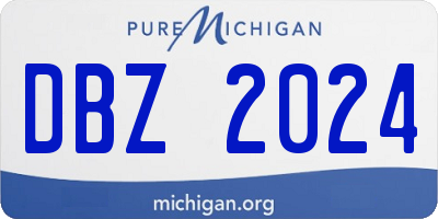MI license plate DBZ2024