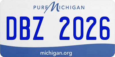 MI license plate DBZ2026