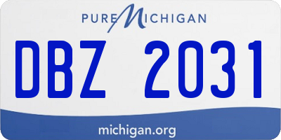 MI license plate DBZ2031