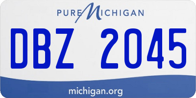 MI license plate DBZ2045
