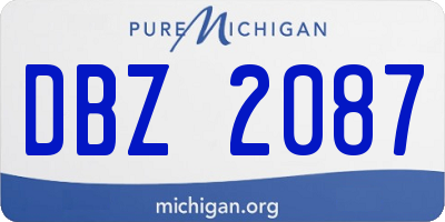 MI license plate DBZ2087