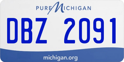 MI license plate DBZ2091