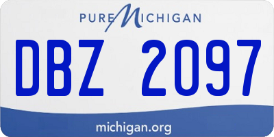 MI license plate DBZ2097