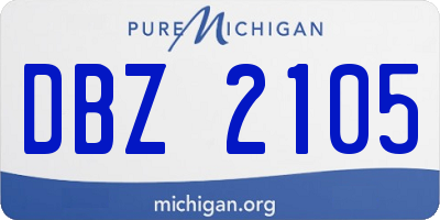 MI license plate DBZ2105