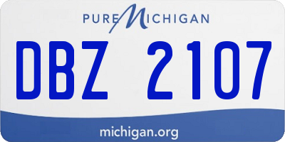 MI license plate DBZ2107