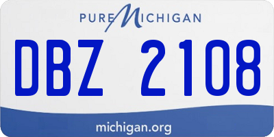 MI license plate DBZ2108