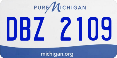 MI license plate DBZ2109