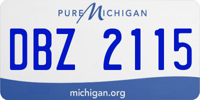 MI license plate DBZ2115
