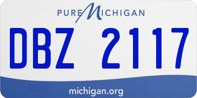 MI license plate DBZ2117