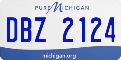 MI license plate DBZ2124