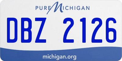 MI license plate DBZ2126