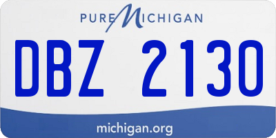 MI license plate DBZ2130