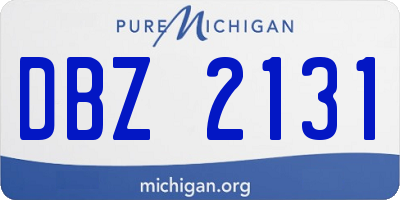 MI license plate DBZ2131