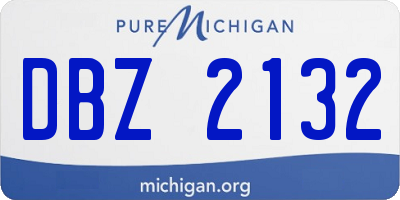 MI license plate DBZ2132