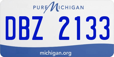MI license plate DBZ2133