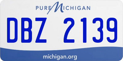 MI license plate DBZ2139