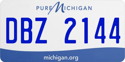 MI license plate DBZ2144