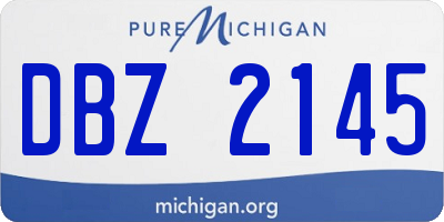 MI license plate DBZ2145