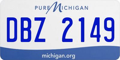 MI license plate DBZ2149