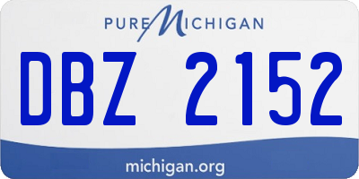 MI license plate DBZ2152