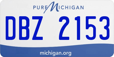 MI license plate DBZ2153