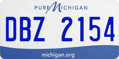 MI license plate DBZ2154