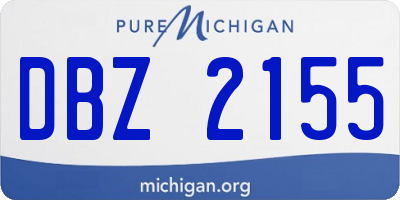 MI license plate DBZ2155
