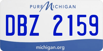 MI license plate DBZ2159