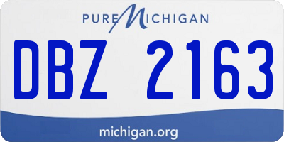 MI license plate DBZ2163
