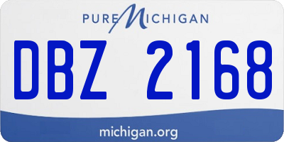 MI license plate DBZ2168