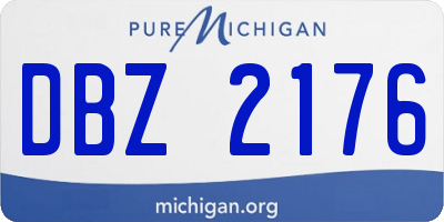 MI license plate DBZ2176