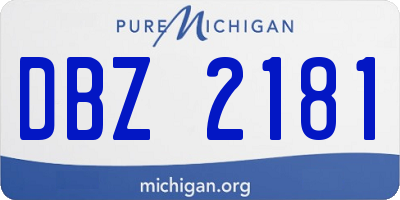 MI license plate DBZ2181